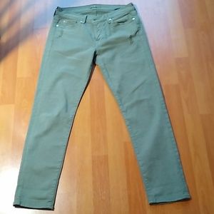 7 for all mankind  button fly crop jeans